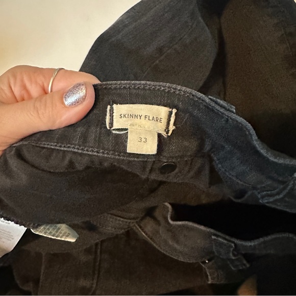 Madewell Skinny Flare Jeans in Black Frost Wash Size 33 - Picture 9 of 13